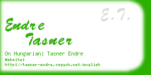 endre tasner business card